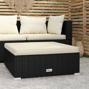 Vrtni stolček za noge z blazino 70x70x30 cm poli ratan