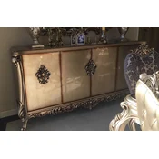 Casa Padrino luxury baroque sideboard with 4 doors silver 225 cm - Baroque furniture