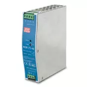 PLANET 48V, 75W Din-Rail Power Supply (NDR-75-48, adjustable 48-56V DC Output) (PWR-75-48)