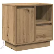 Nocni ormar s ladicama Umjetnicki hrast 50 x 34,5 x 50 cm.