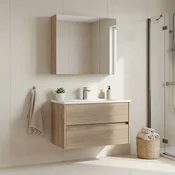 HANAH HOME Kupatilski ormarić sa umivaonikom i ogledalom (2 komada) Side 85 v2 800