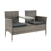Homestar Vrtna garnitura Monaco klop 133x63x84 cm siva