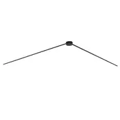 Sodoben tirni sistem razsvetljave črn enofazni 400 cm z okroglo napajalno enoto - Magnetic