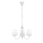Trio Lighting Lestenec Cortez, bel, 3-svetlobni - Dnevna soba / jedilnica - bela mat barva - Kovina