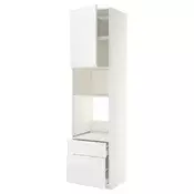 METOD / MAXIMERA Visoki element za ugradne uredaje, bela/Voxtorp v. sjaj bela, 60x60x240 cm
