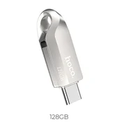 Hoco Pendrive 128 GB USB 3.0 (USB A + USB C) Hoco UD8 nikl