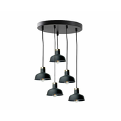 Luster na sajli HEBE 5xE27/60W/230V crni