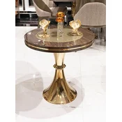 Casa Padrino luxury side table brown/gray/gold - Round living room side table - Living room furniture - Hotel furniture - Luxury furniture
