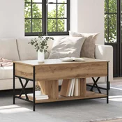 vidaXL Klubska miza artisan hrast 100 x 55 x 50 cm Konstruiran les
