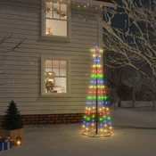 Stožasto božicno drvce šareno 108 LED žarulja 70 x 180 cm