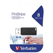 Memorija USB 8GB 2.0 PinStripe Verbatim 49062 ČRNa blister