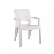 Plastični vrtni stol Ibiza, bel
