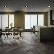 Briloner LED luč za vgradnjo Desi, črna, O9cm, vklop/izklop, 3000K - Dnevna soba/jedilnica - Sodobni - Plastika
