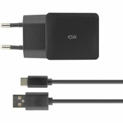 KSIX putni punjac USB C 2.4A, 1.0m