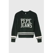 Otroški pulover s primesjo volne Pepe Jeans zelena barva