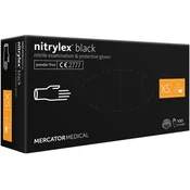 shumee Nitrilne rokavice 100 kosov/Črne/Velikost: 6 - XS/Nitrylex Črne