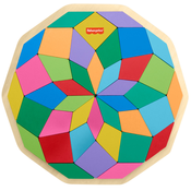 Fisher-Price: Wood Fa mandala barvna sestavljanka - Mattel