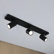 Paulmann stropni reflektor Zyli, črn, 60 cm, 3-krilni, IP44 - Kopalnica - Sodobni - matno črna - Kovina