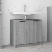 vidaXL Kopalniška omarica siva sonoma 64,5×33,5×59 cm konstruiran les