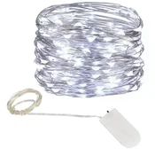 33 Božične lučke na žici 20 LED mikro girland hladno bela TG66255-1 + baterije