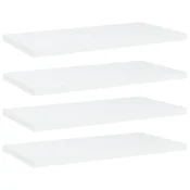 Vidaxl Dodatne police za omaro 4 kosi bele 40x20x1,5 cm iverna plošča