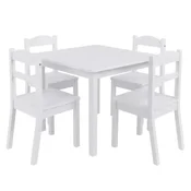 Kinder home deciji sto sa 4 stolice drveni set za igru i ucenje, beli ( TF-6645-V )