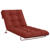 Vidaxl Blazina za ležalnik VIANEN 100% poliester Rdeča 200 x 90 x 8 cm