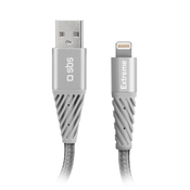 SBS USB-Kabel – Lightning 1.5m ultrastar TECABLEUNRELIGK Lade- in Datenkabel, Aramidfaser