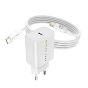 OEM Mayaxess, Omrežni polnilnik za Galaxy S20 Plus 20W + 1m USB-C kabel, Bela, (5000275837)