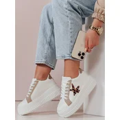 Sneakersy damskie na platformie STARPAN beżowe Dstreet