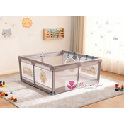 Joy siva+print ogradica za bebe 150x180 cm ( 22684 )