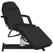 Vidaxl Masažna miza črna 180x62x(87-112) cm