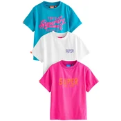 Superdry Majica Athletic modra/sivka/roza/bela