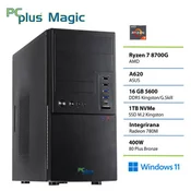 PCPLUS Magic Ryzen 7 8700G 16GB 1TB SSD Windows 11 Pro namizni računalnik