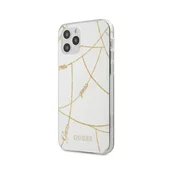 Guess GUHCP12MPCUCHWH iPhone 12/12 Pro 6,1 white hardcase Gold Chain Collection (GUE000875)