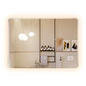 COSTWAY Kopalniško ogledalo z LED-osvetlitvijo, 70 x 50 cm, (5000357826)