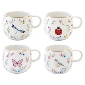 Mug, porcelain, 400 ml, embossed design, Fancy Garden - Nuova R2S