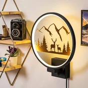 Opviq Zidna lampa, Crno-Bakar