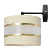 Zidna lampa HELEN 1xE27/60W/230V krem/crna/zlatna