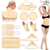 INF Castor Oil Pack Nastavljiv Pas (Komplet 10 Gumbov) - Večkratna Uporaba Organski Bombaž, (5000078309)
