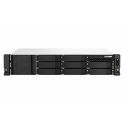 QNAP TS-864eU-RP-8G NAS Rack (2 U), 8 disk bays, Intel Celeron N5095 4-core/4-thread processor