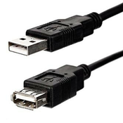 Logo Economy USB podaljšek (2.0), USB A moški - USB A ženski, 1,8 m, črn