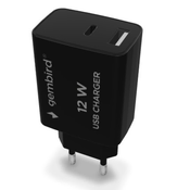 TA-UC-2AC12-01-BK Gembird USB punjac, 2-port USB-A+ USB-C, 2.4 A, Black