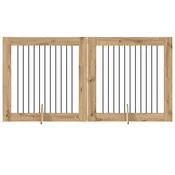 Vidaxl Vrata za pse z stojali 2 szt. Artisan hrast 100 x 100 cm