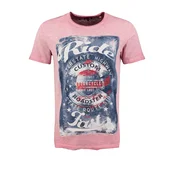 Key Largo Majica Fast moder denim/staro roza/rdeča/bela