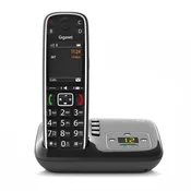 Gigaset E720A analogni/DECT telefon, črn