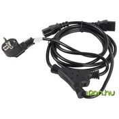 Napajalni kabel Lanberg Y CEE 7/7 -> 2x IEC 320 C13 (2 napajalnika) 1,8 m črne barve