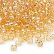 Kašaste perle (seed beads) 4 mm providna AB bež