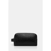 Usnjena kozmetična torbica Calvin Klein črna barva, LV04D1146G