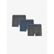 Penti Boksarice PENTI Herren Blend gestreifte Boxershorts temno siva